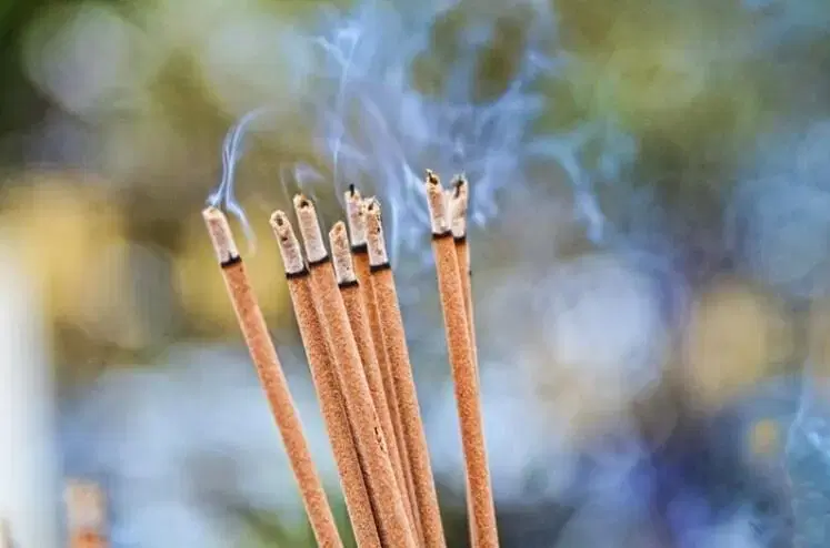 Incense being burnt
