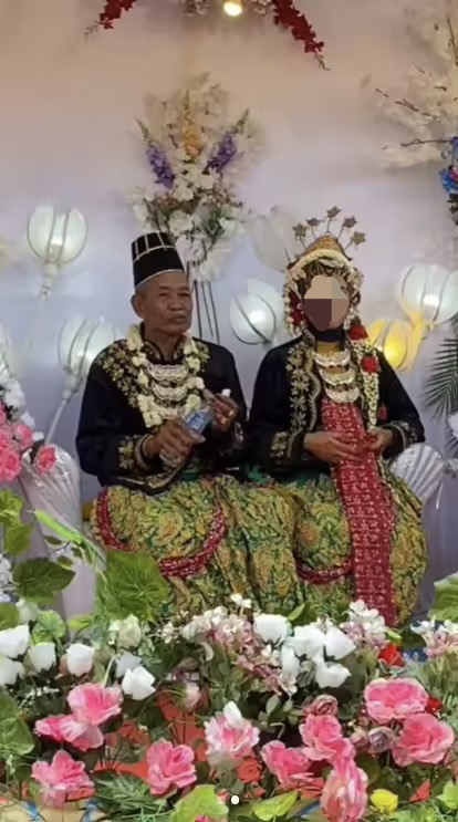 Indonesian man sits beside 15yo bride