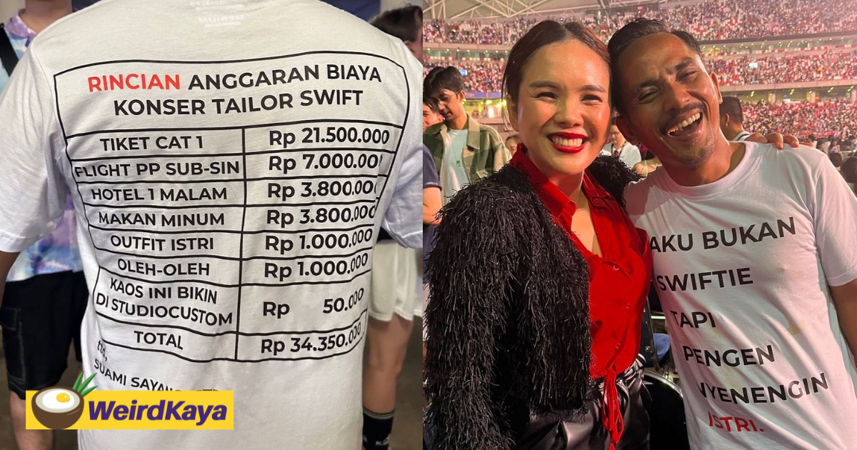 Indonesian man spends rm11k for his wife to watch taylor swift in sg | weirdkaya