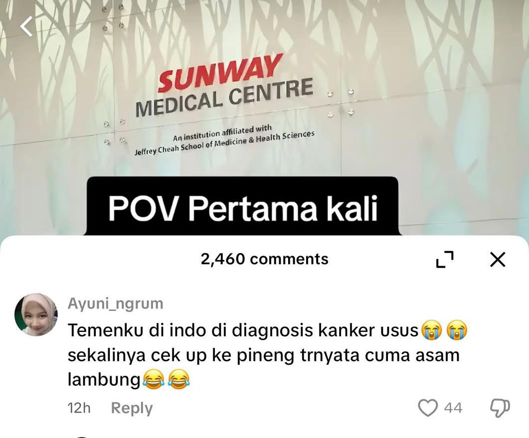 Indonesian Woman Diagnosed With Colon Cancer Back Home, Turns Out In M'sia It Was Just GERD