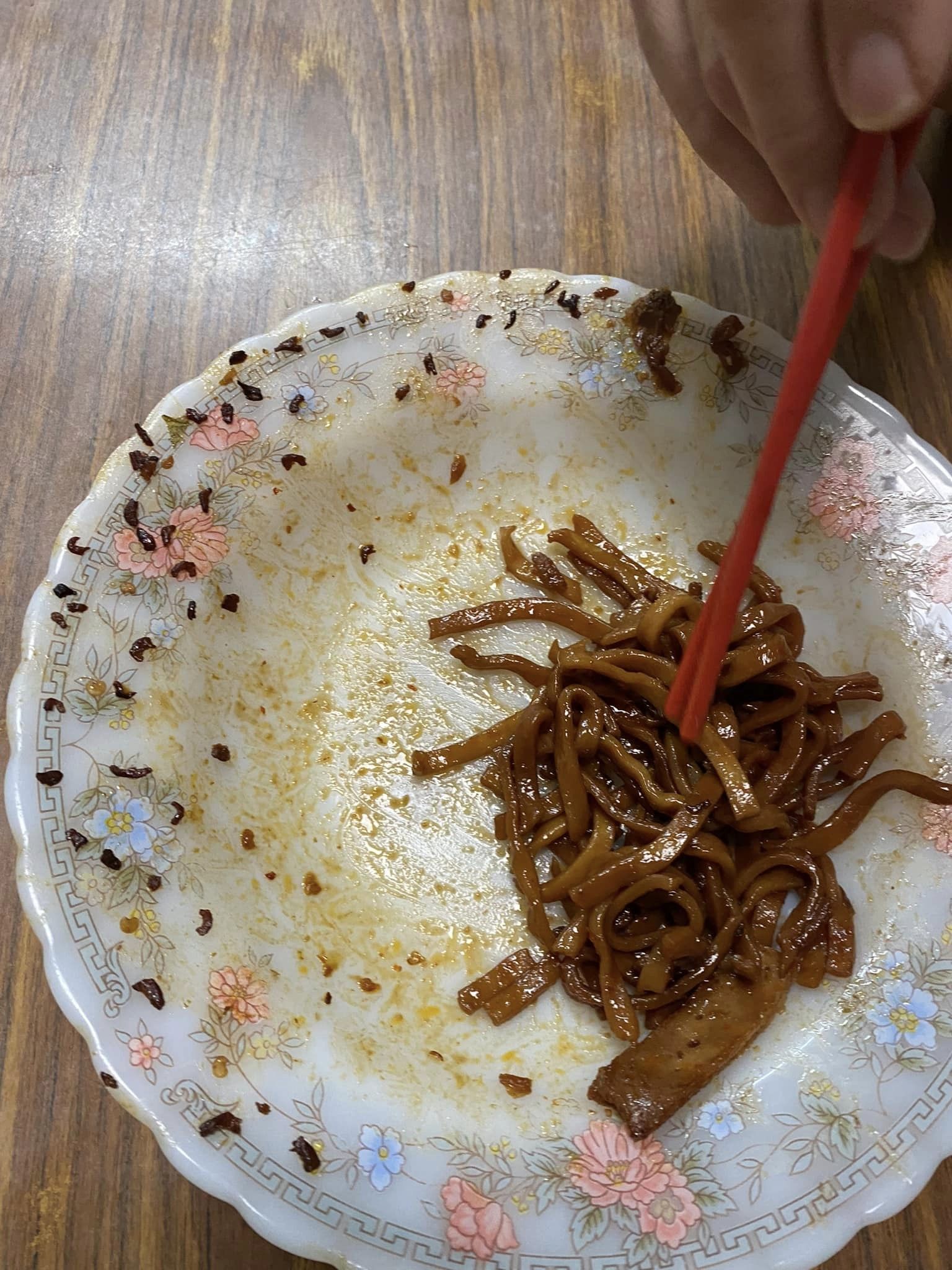 Insect remains in noodles