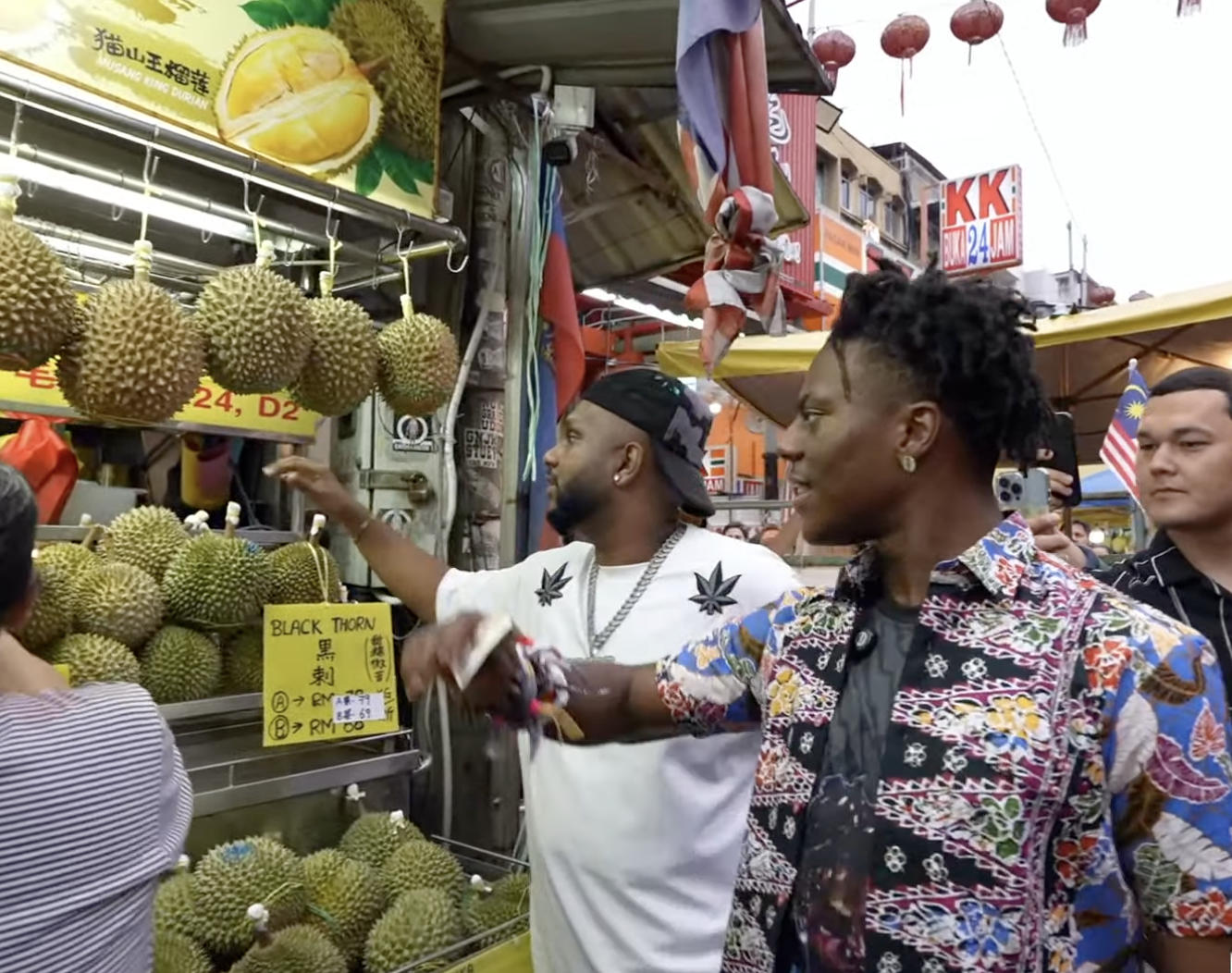 Ishowspeed eating durian in malaysia