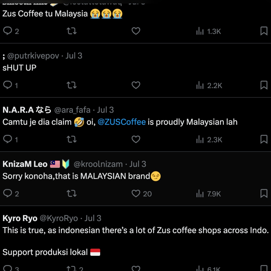 'it belongs to us! '- m'sians fume over troll's claim that zus coffee is indonesia's after cat ad goes viral globally | weirdkaya