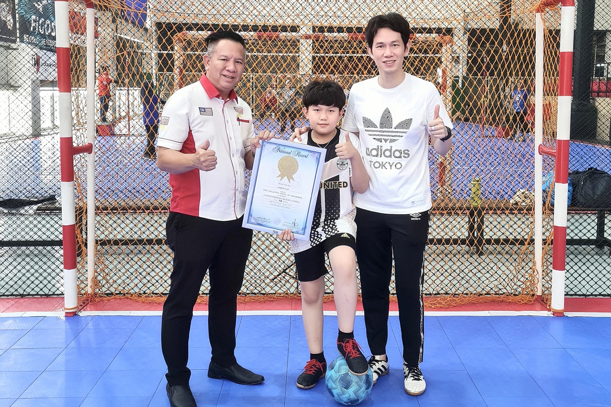 10yo m'sian boy is officially the youngest person globally to produce the fastest football kick
