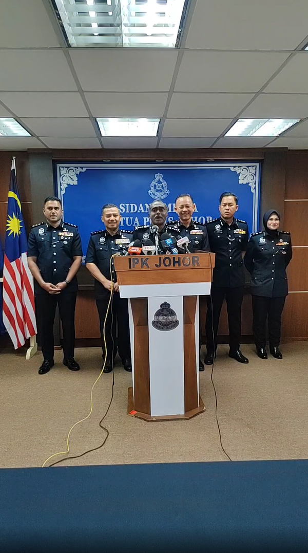 Johor police press conference on jia hui's disappearance