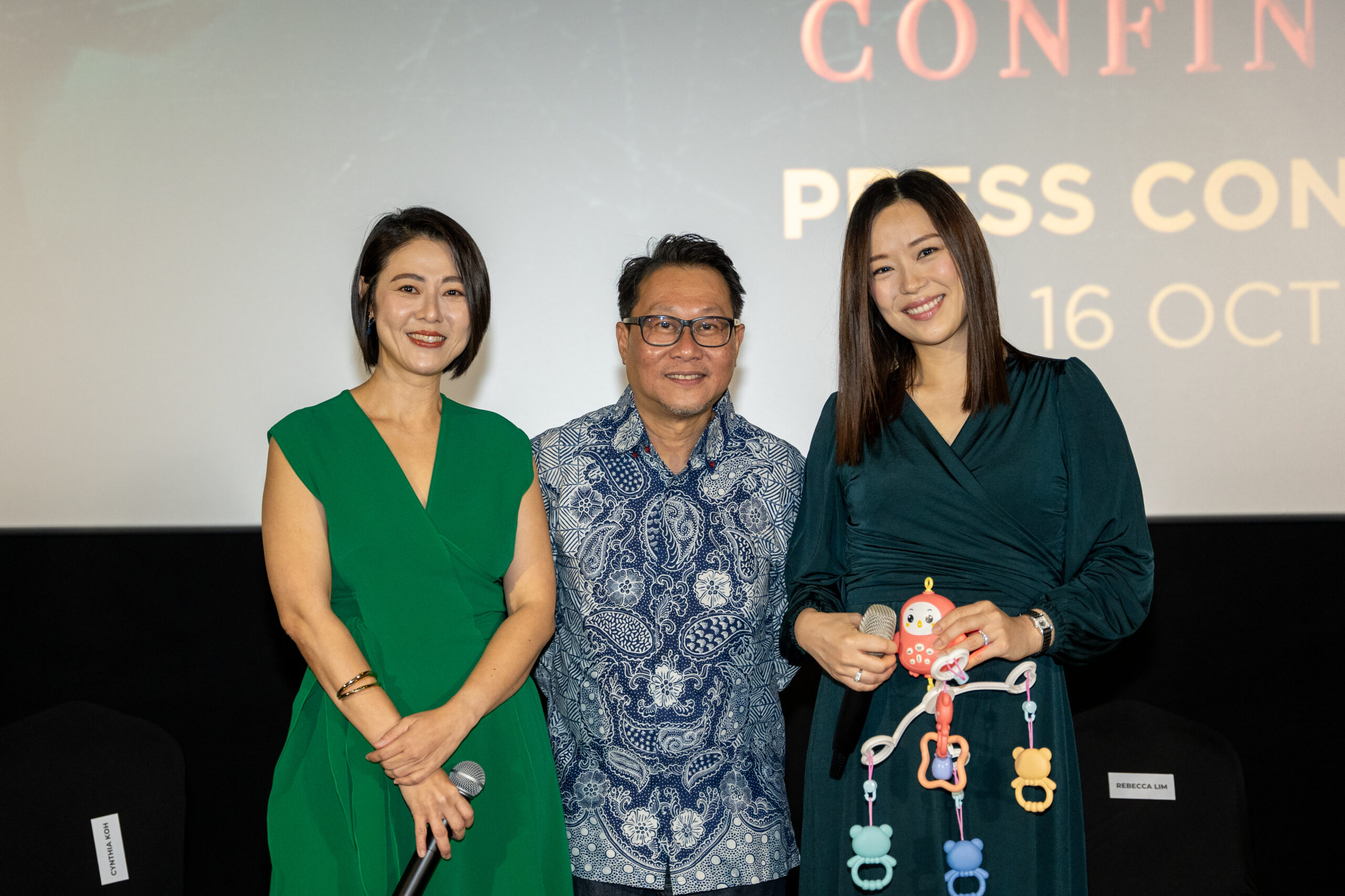 Kelvin tong, rebecca lim and cynthia koh at confinement pc malaysia