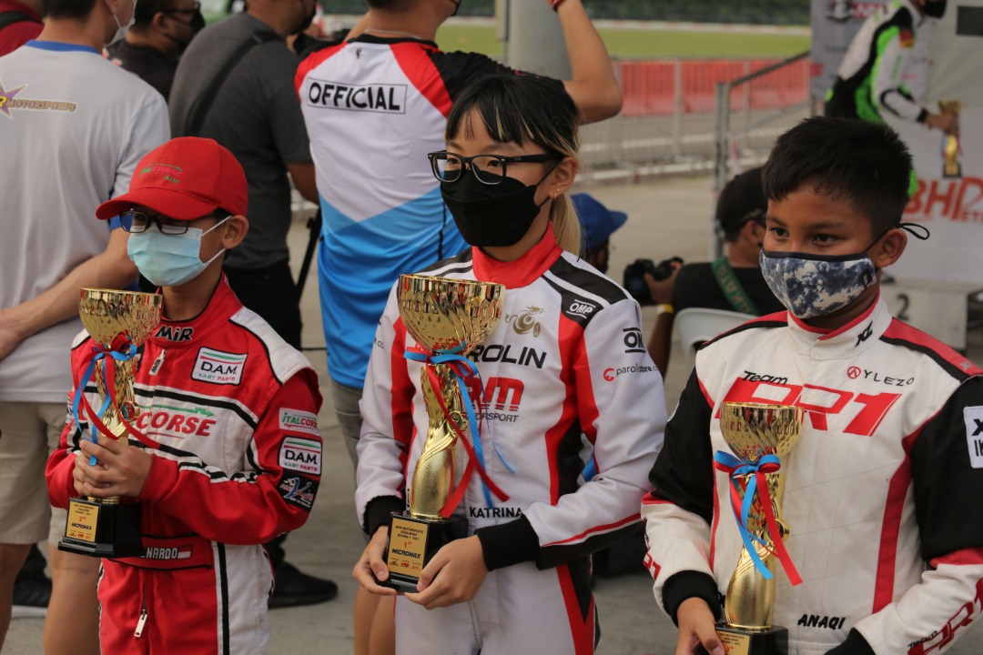 Katrina first winning @ asia motorsports challenge (category micromax) 2021 @ sepang international karting circuit