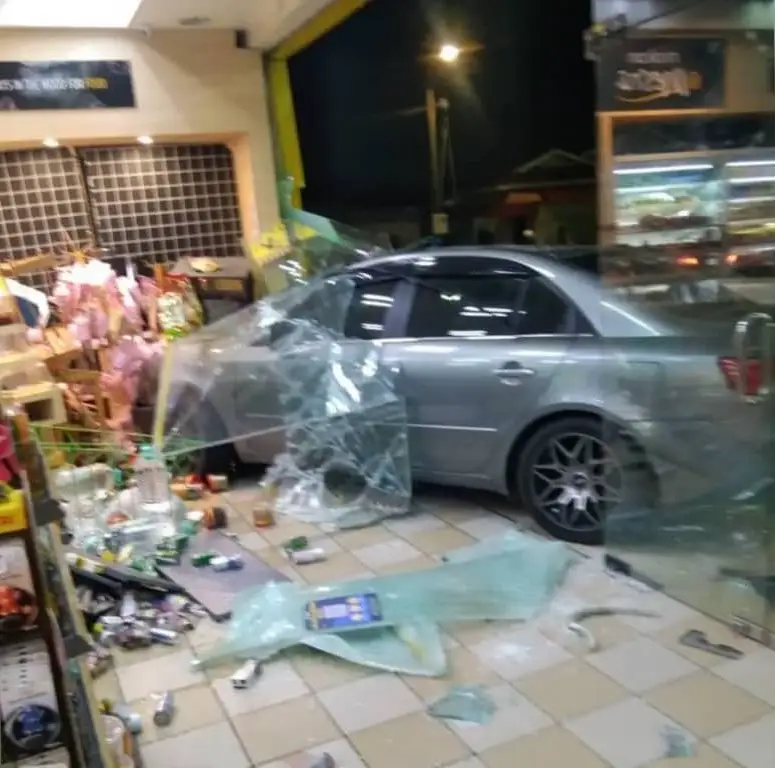 69yo m'sian man crashes into convenience store after stepping on the gas pedal by mistake 