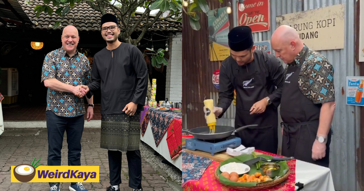 Khairul aming has cooking session with nz prime minister luxon during his 1st visit to m’sia | weirdkaya