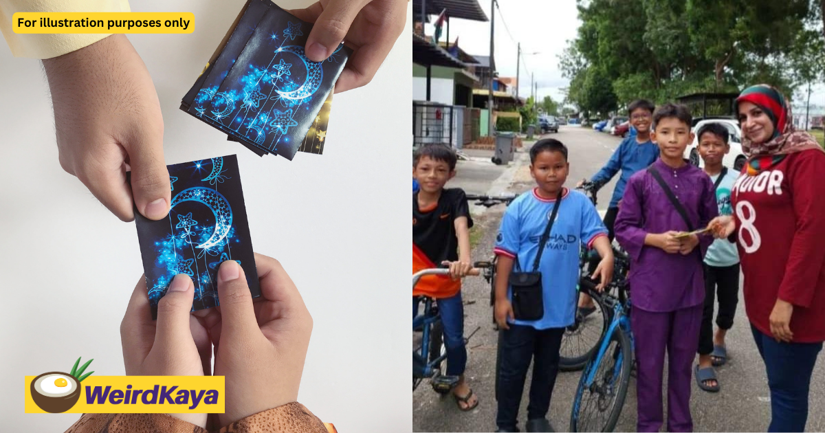 Kind m'sian kids donate their duit raya to neighbor who lost her house to a fire | weirdkaya
