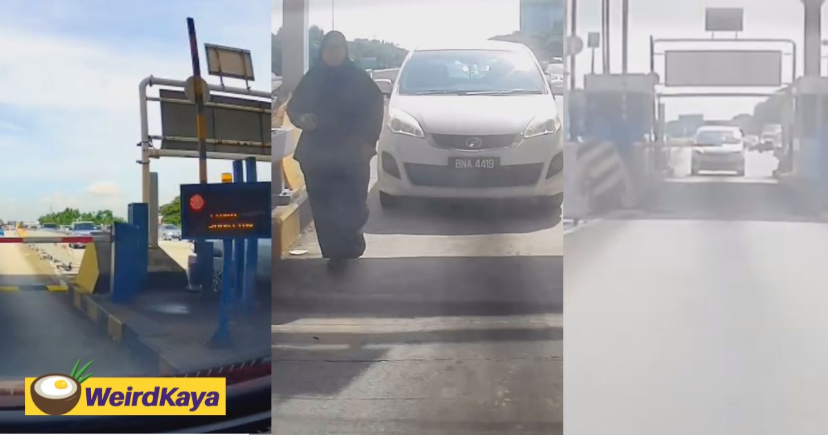 Kind m'sian woman pays for another car in smarttag lane but ends up trapping herself instead | weirdkaya
