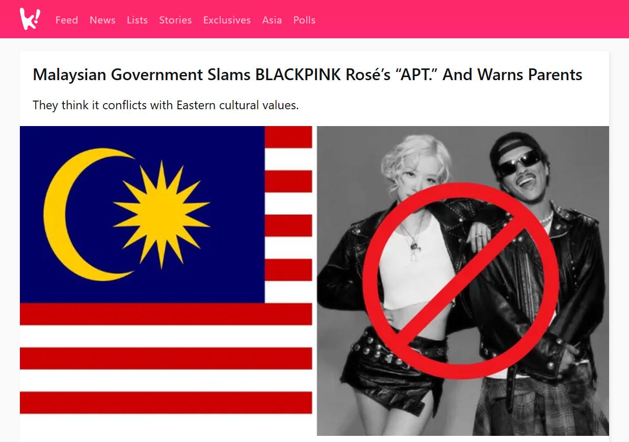 Koreaboo slams moh over apt song