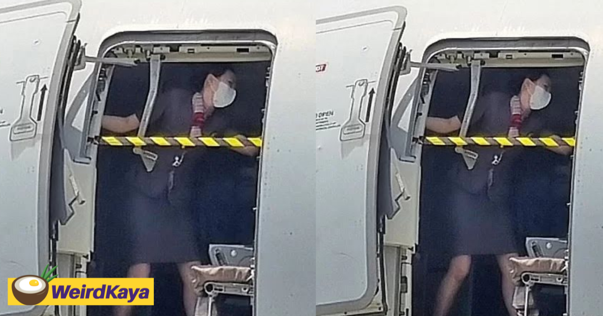 Korean cabin crew uses her body to block airplane door after passenger opens it midair, gets praised for her bravery | weirdkaya