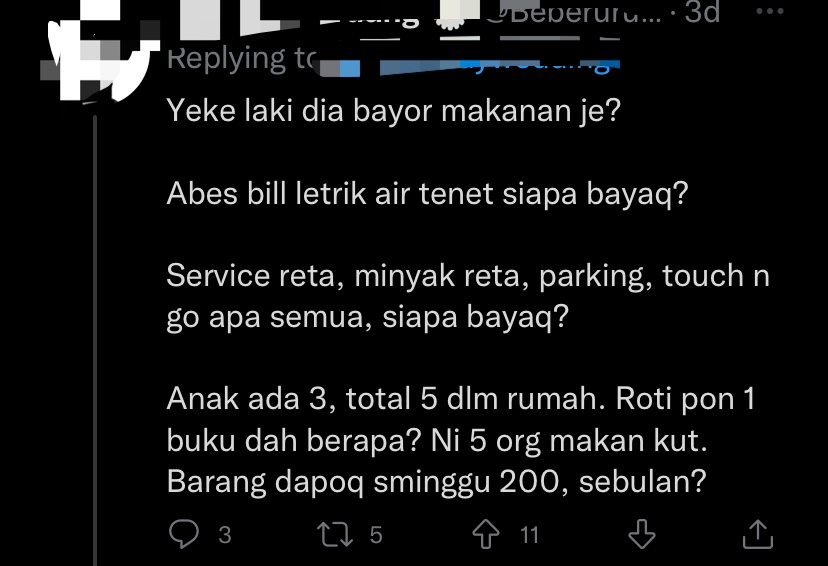 M'sian woman says husband refuses to pay for the home as she earns rm1k more than him | weirdkaya