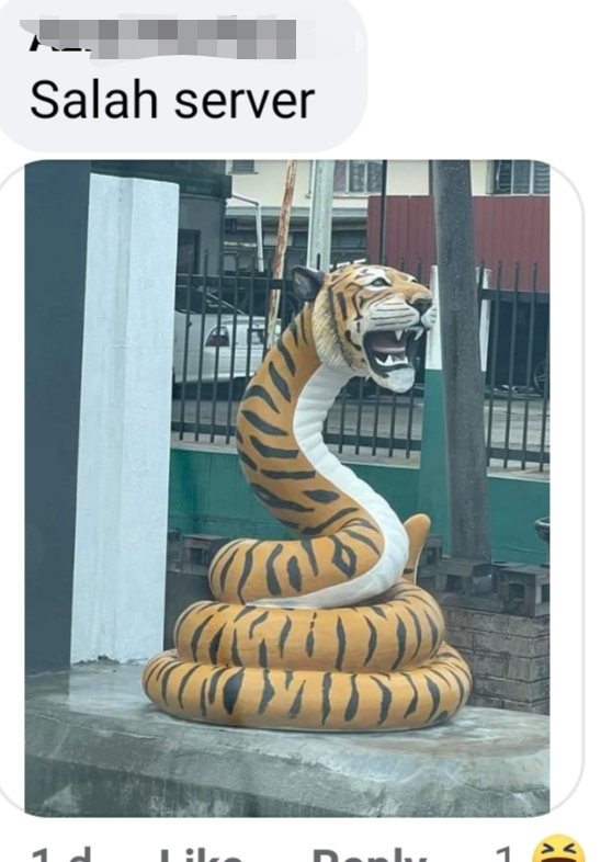 Weirdly-made face of tiger mascot at bintulu mall makes m'sians burst with laughter | weirdkaya