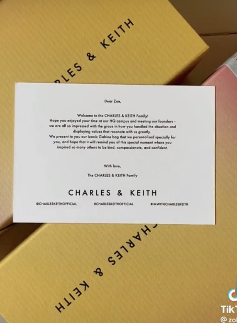 Charles & Keith invites teen 'luxury bag' Zoe to meet its founders