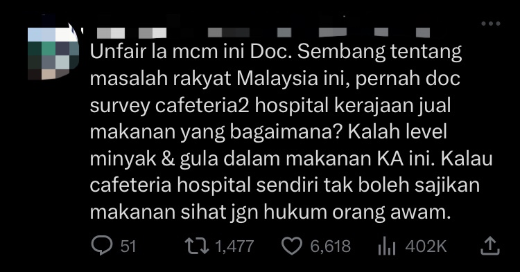 M'sian doctor advises khairul aming to come up with less oily recipes but gets slammed by netizens comment 1