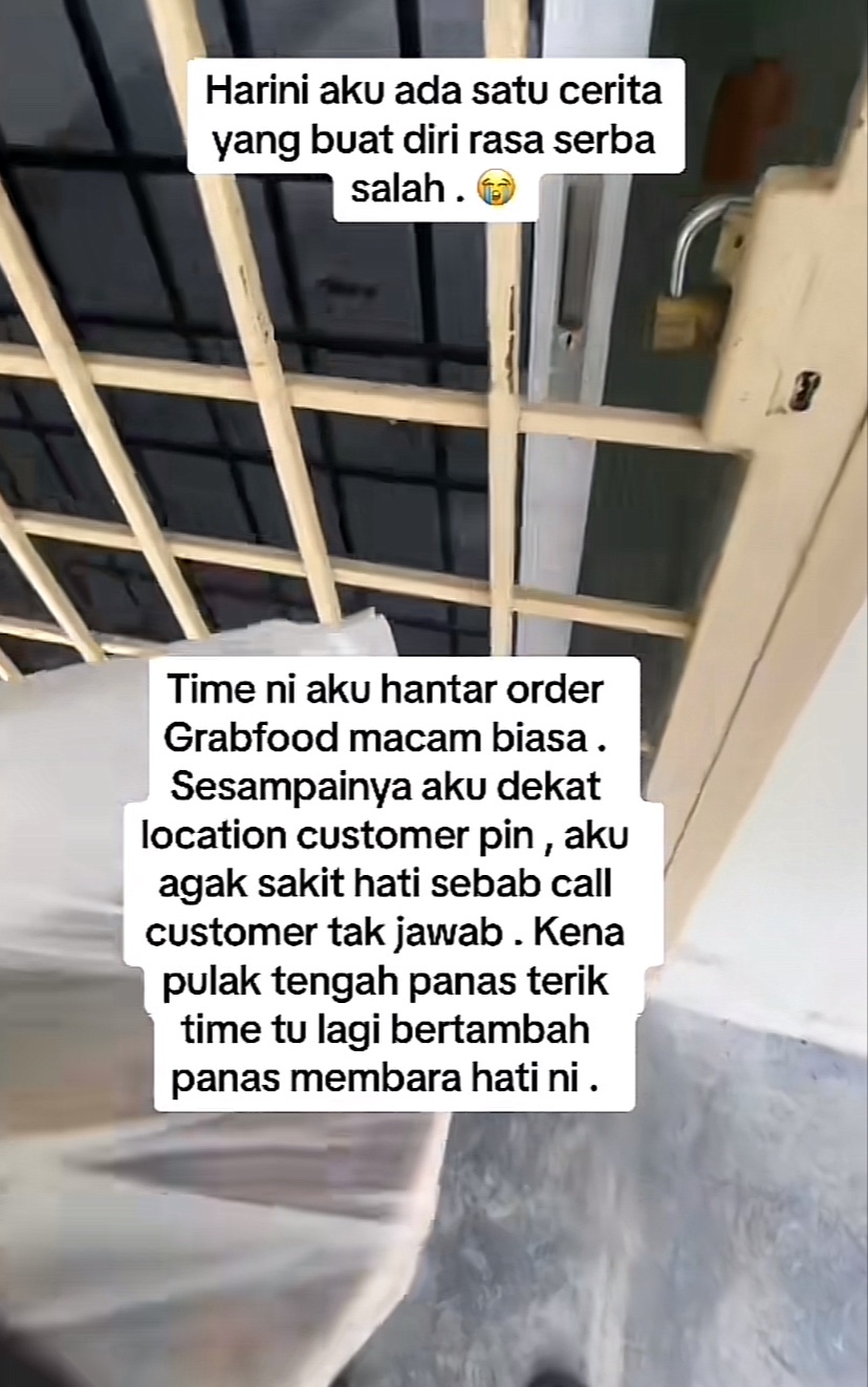 M'sian delivery rider gets angry over late response, regrets it upon seeing oku uncle opening the door | weirdkaya