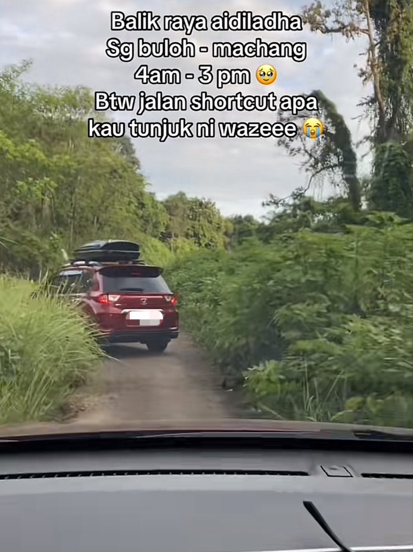 M'sian woman uses waze to avoid traffic jam while driving to kelantan, gets led into forest instead | weirdkaya