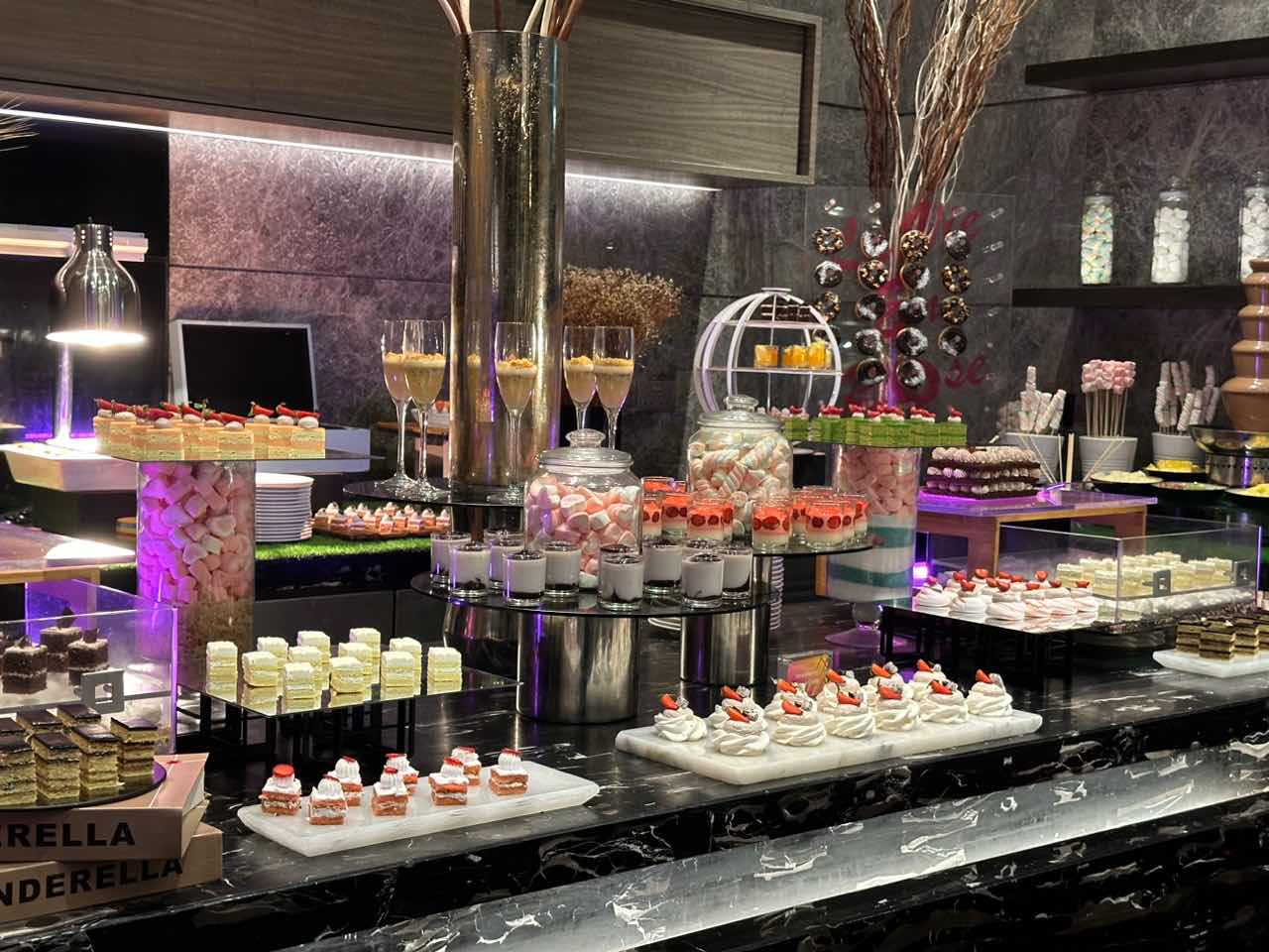 So many desserts in a buffet setting