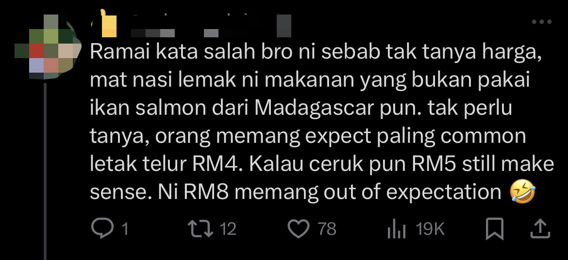 'ridiculous! ' — m'sian man angered by rm8 nasi lemak he bought from a stall in sabah comment 3