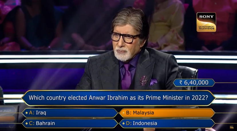 Man wins rm34,000 after answering question about anwar on india's 'who wants to be a millionaire'