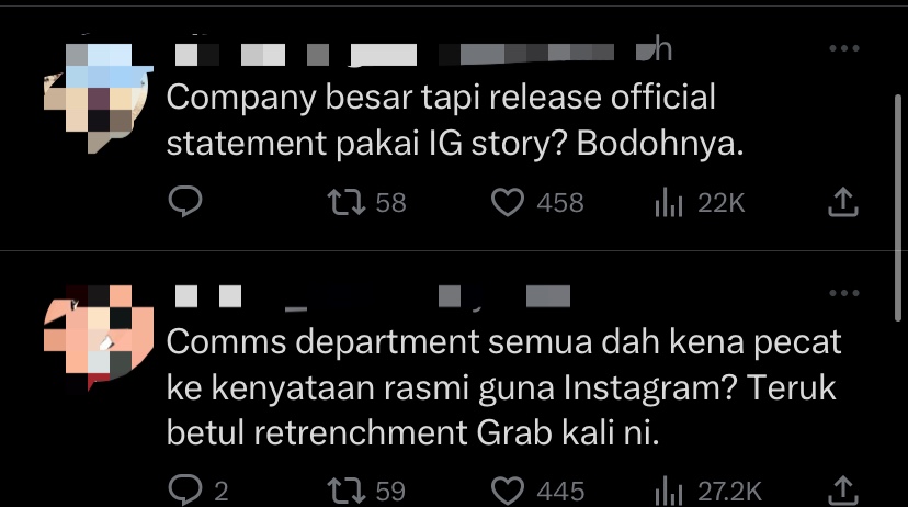 Grab apologizes for suspending rider's account in jb petrol incident, netizens call it 'insincere' | weirdkaya