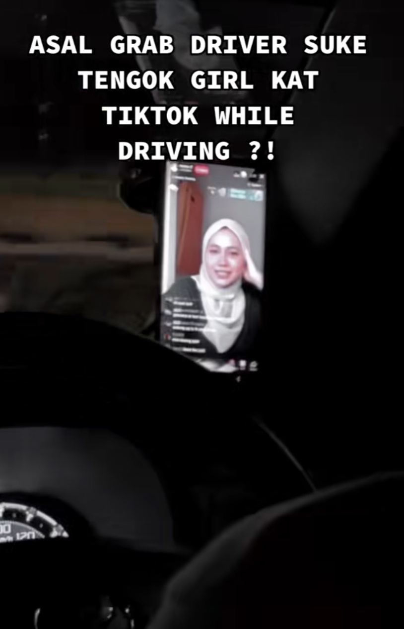 M'sian e-hailing driver caught scrolling tiktok while on the road, netizens slam him for putting others in danger | weirdkaya