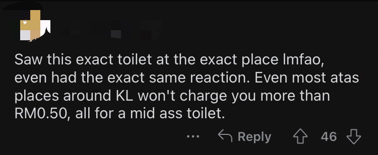 M'sian netizen shocked to see cashless pay toilet at solaris mont kiara comment 3
