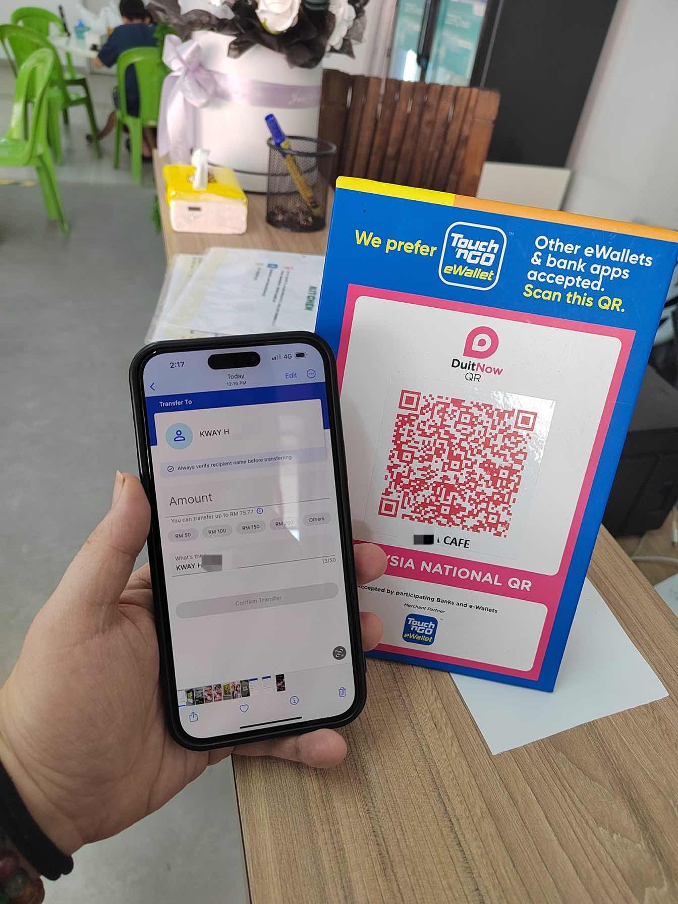 M'sian café owner stunned to find out counter's qr code swapped by someone in suspected scam