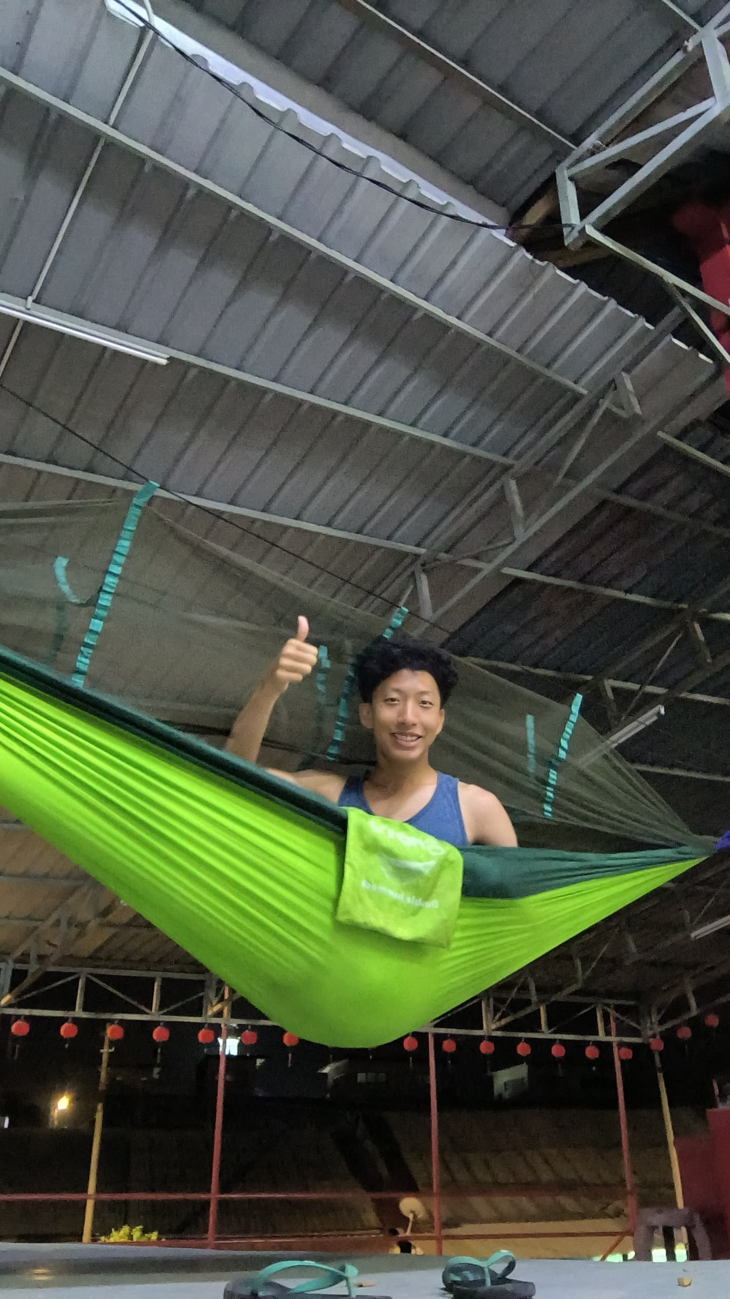 Nate on his hammock