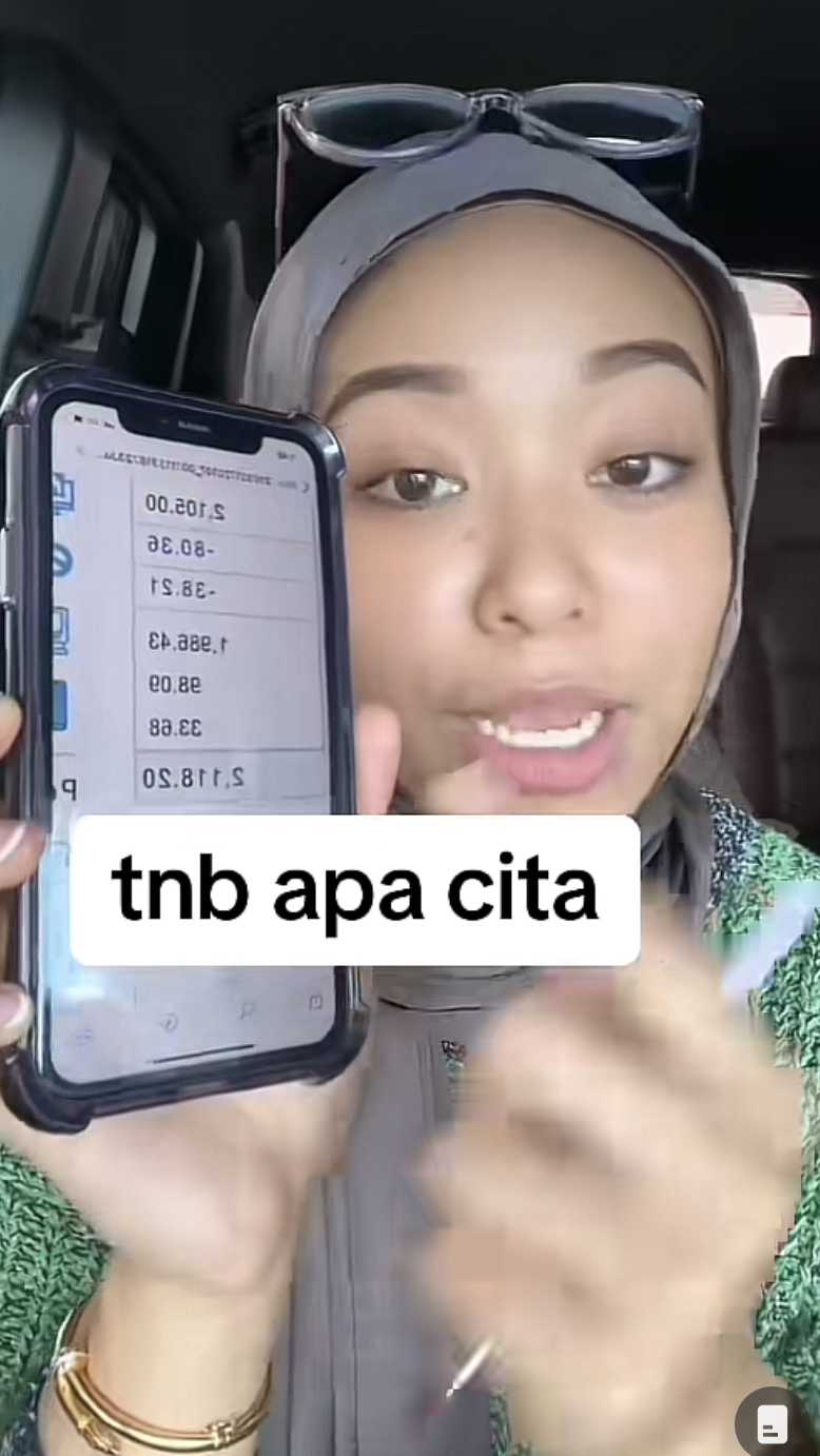 Msian influencer showing her electric bill which reached upto thousands in a month