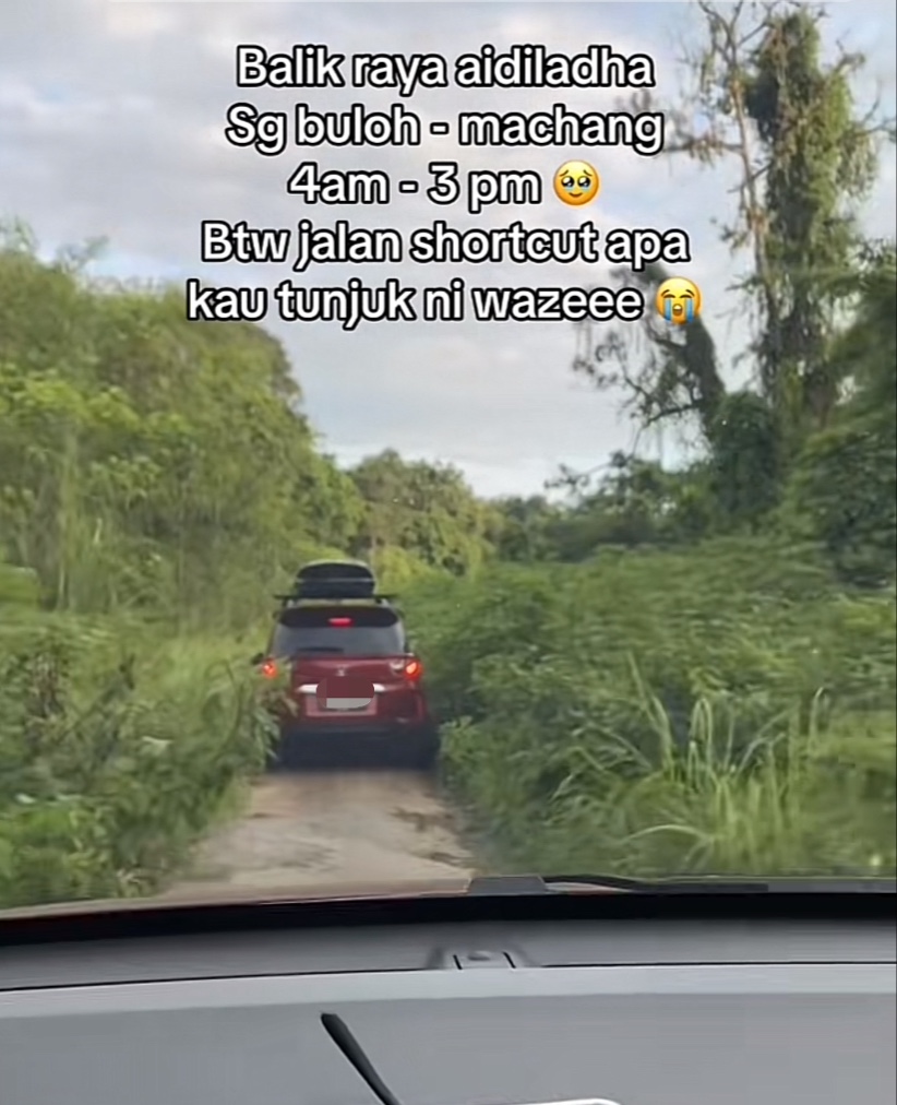 M'sian woman uses waze to avoid traffic jam while driving to kelantan, gets led into forest instead | weirdkaya
