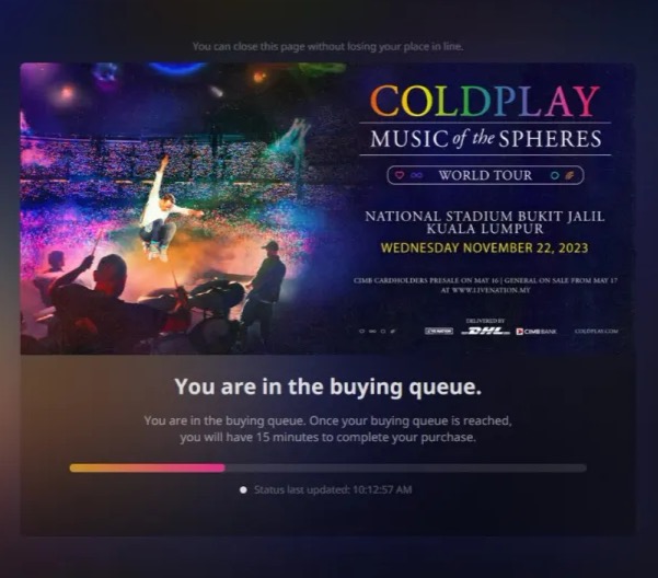 Buying the coldplay tickets was one heck of a nervous ride. Here's how it went down