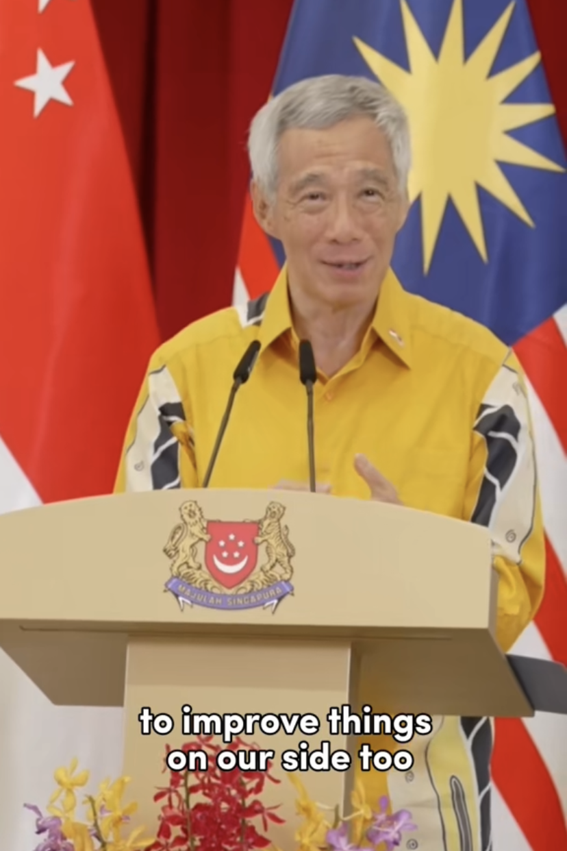 S'pore pm lee hsien loong praises johor mb for his efforts in making the causeway more efficient | weirdkaya