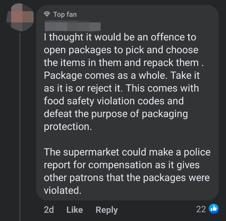 S'porean uncle & his wife spend 15 mins opening cartons & picking the best eggs at supermarket comment 3