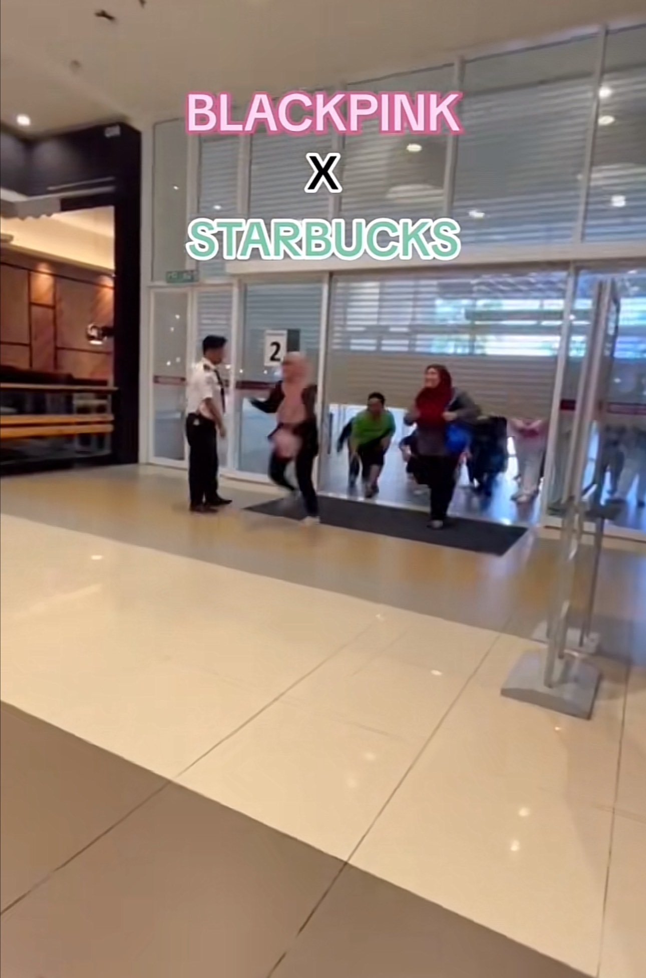 M'sian blinks rush for starbucks' exclusive blackpink merchandise before mall's opening hours