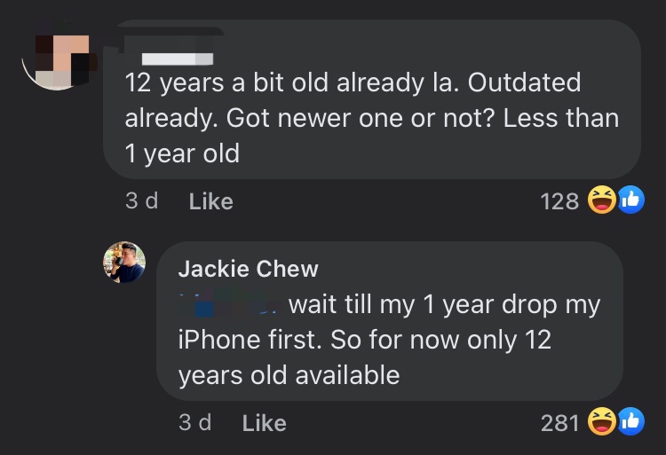 S'porean man jokingly puts son up for sale after he dropped & cracked his iphone 15 comment 3
