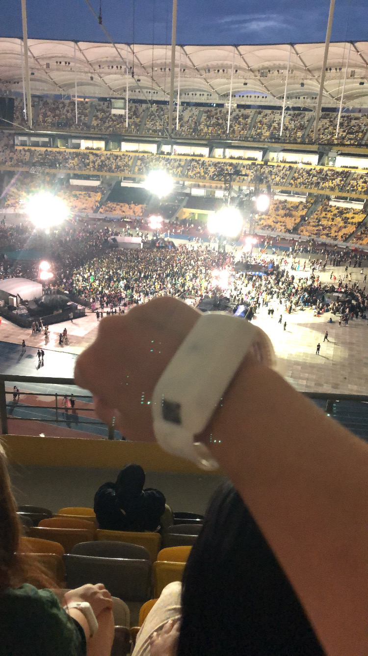 The wristband given at coldplay concert