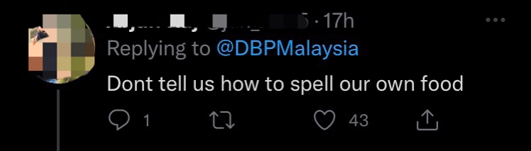 Thosai, dosa or tose? Here's the official bm spelling according to dbp comment 3