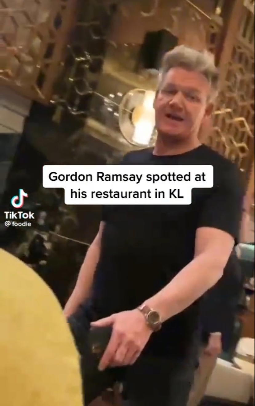 Gordon ramsay drops by his bar & grill restaurant in sunway, surprises diners