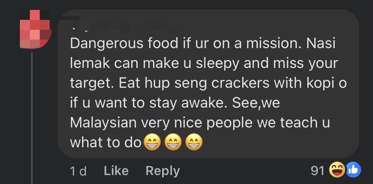 The cia just called nasi lemak 'fat rice' & m'sians can't stop talking about it comment 3