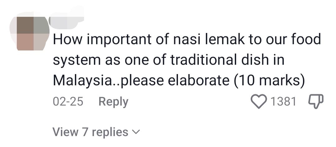 Um student discovers intriguing course studying 'nasi lemak and the food system' offered by university
