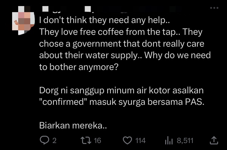 'free coffee? ' — m'sian shocked by dark coloured water flowing out from tap at kelantan school comment 2