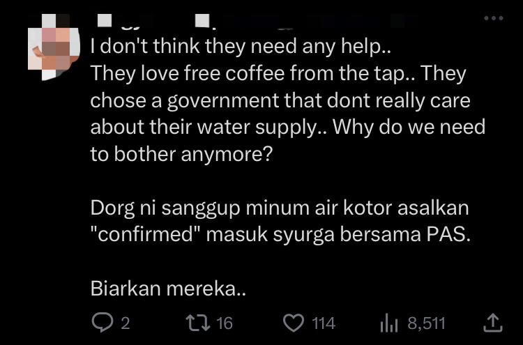 'free coffee? ' — m'sian shocked by dark coloured water flowing out from tap at kelantan school comment 2