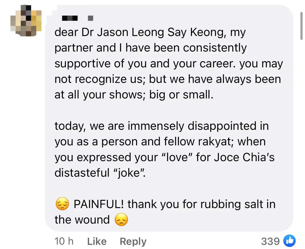 ‘i love this bit' — m'sian comedian jason leong bashed by m'sians for supporting jocelyn chia | weirdkaya