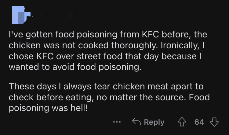 'disgusting! ' — m'sian horrified to find fly eggs inside kfc chicken comment 2