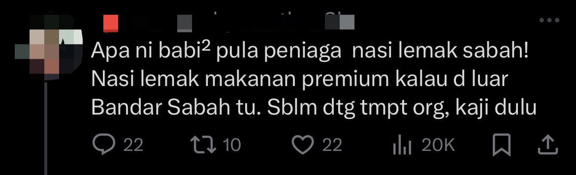 'ridiculous! ' — m'sian man angered by rm8 nasi lemak he bought from a stall in sabah comment 2