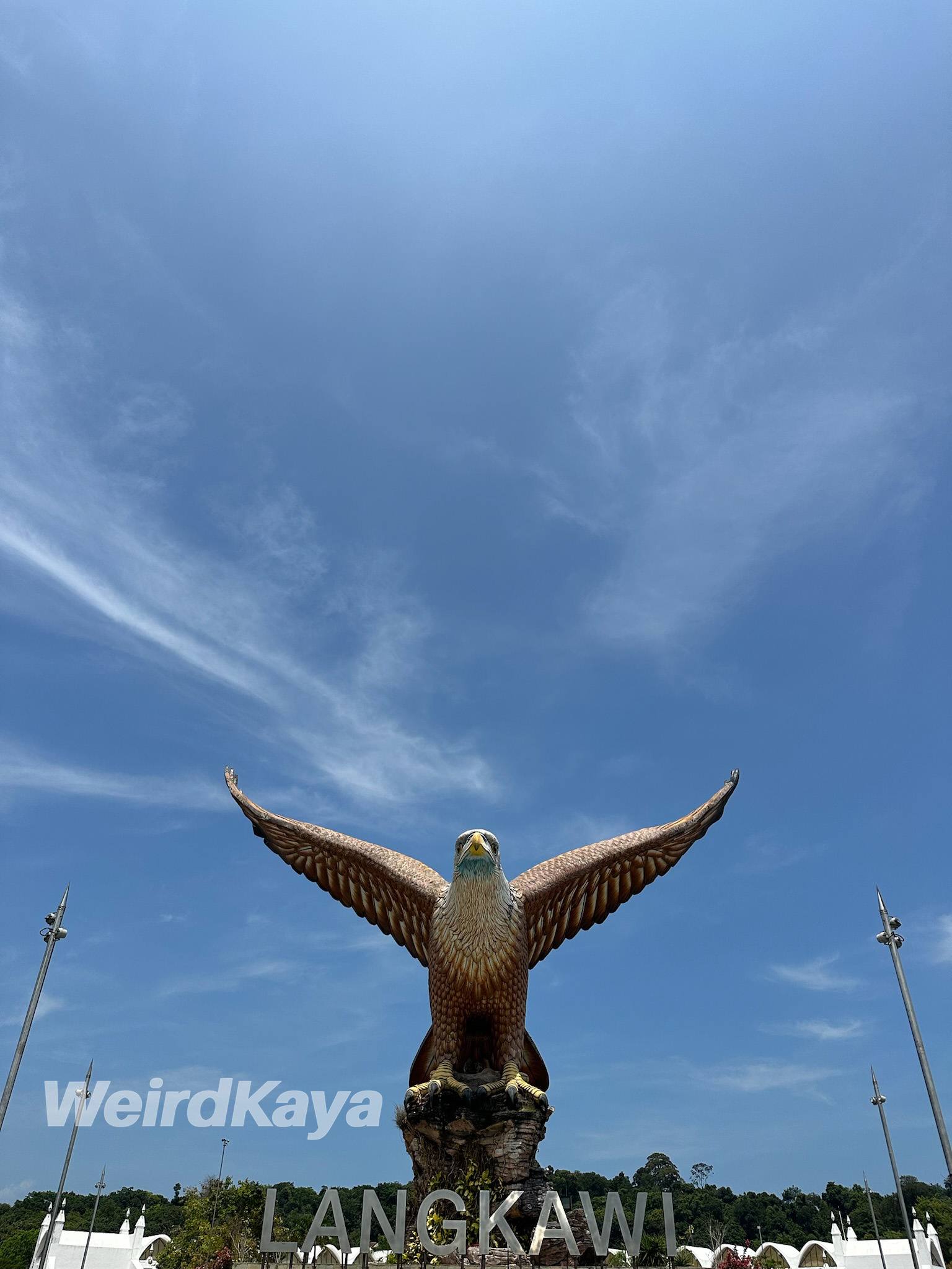 Viral photo shows iconic eagle statue in langkawi undergoing upgrade works | weirdkaya