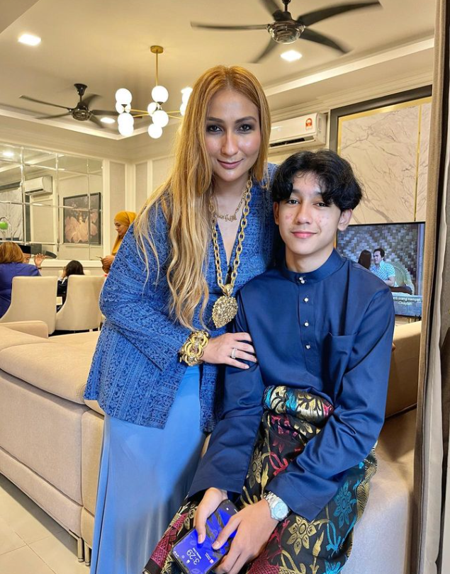 Liana rosli and her son faris